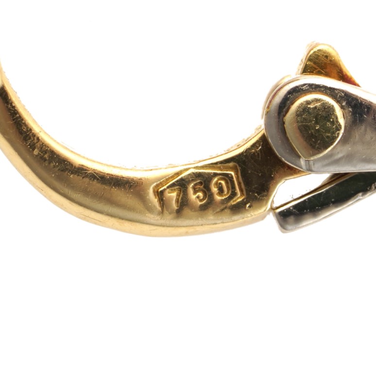 Vintage 1970s Ruby and Diamond Earrings in 18ct Yellow Gold