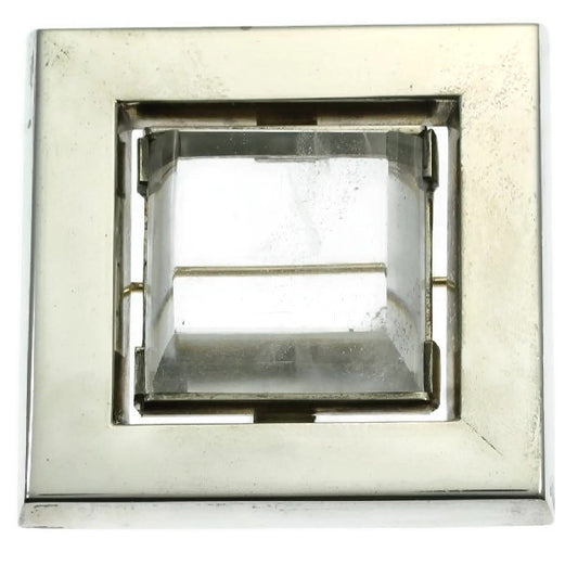 Vintage Chris Steenbergen Rock Crystal Set Silver Brooch