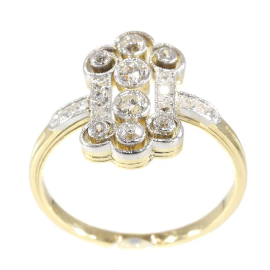 Antique Art Deco Old Brilliant Cut Diamond Ring