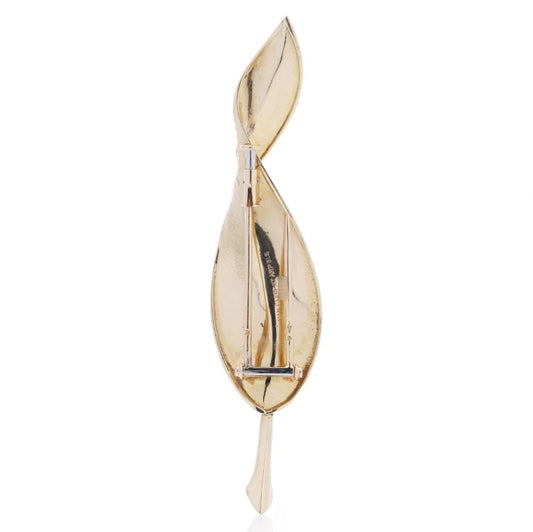 Vintage Van Cleef Arpels 18ct Yellow Gold Leaf Brooch