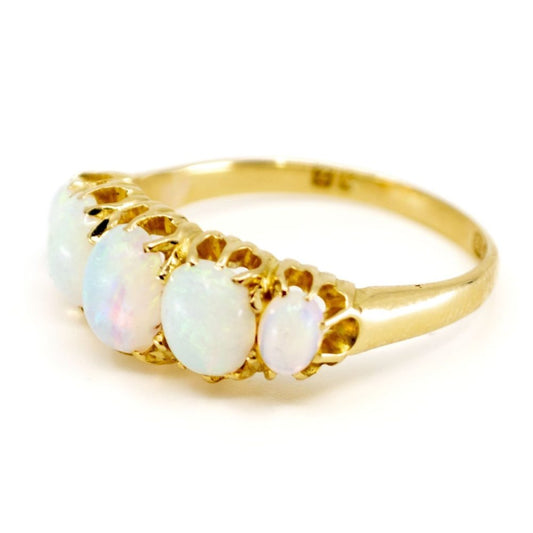 Antique Victorian Five Stone Opal Ring