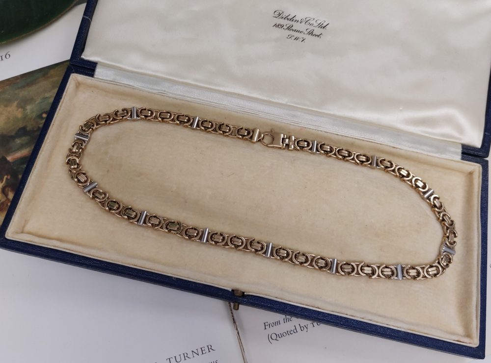 Vintage Byzantine Gold Chain Necklace