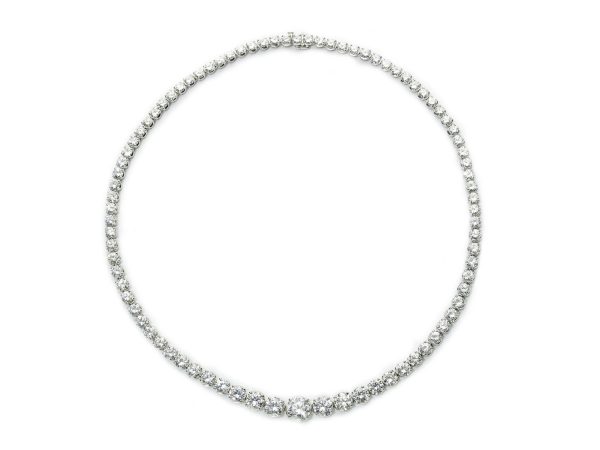 Diamond line Rivière necklace London