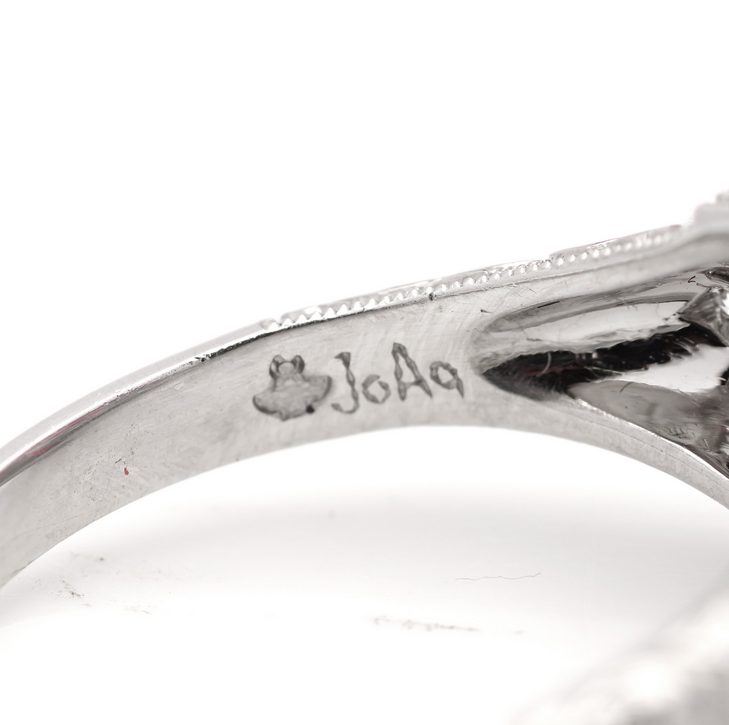 0.53ct Old European Cut Diamond and Ruby Cluster Ring