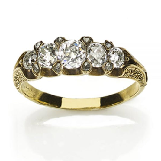 Antique Victorian Five Stone Diamond Ring