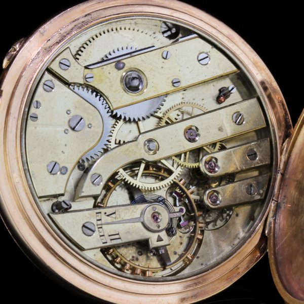 Pavel Buhre Antique Gold Presentation Hunter Case Pocket Watch, 19th century Circa 1890s