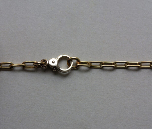 Vintage Italian 18ct Gold Paperclip Chain Necklace Signed by Pomellato, Circa 1980