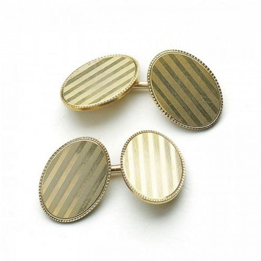 Bailey Banks and Biddle Gold Cufflinks, Circa 1955