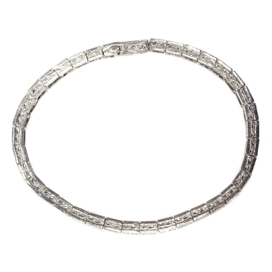 Vintage Platinum Diamond Tennis Bracelet