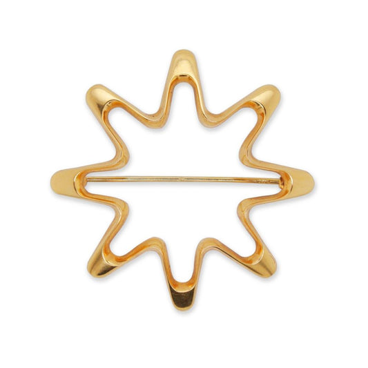 Vintage Georg Jensen Star Brooch, 18ct Yellow Gold, Circa 1965
