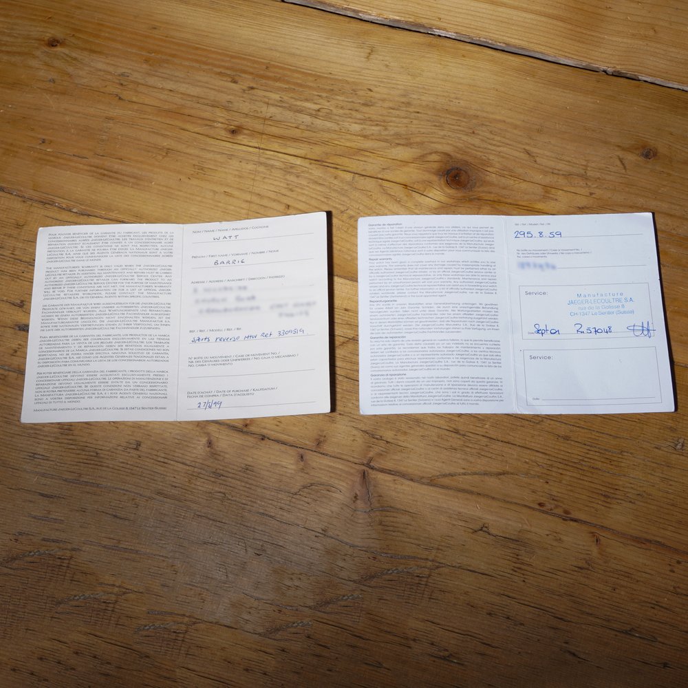 Jaeger LeCoultre Gran Sport Reverso Chronograph Watch with Box and Papers