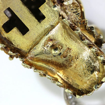 Vintage South Sea Pearl Necklace with 14ct Gold Dragon Head Clasp with Diamonds and Rubies, Circa 1970s