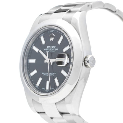 Rolex Oyster Perpetual Datejust II Stainless Steel 116300 Automatic Watch with Black Dial