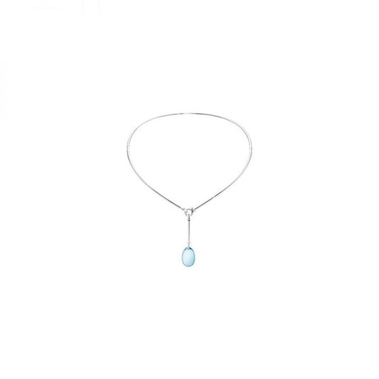 Georg Jensen Blue Topaz and Diamond Dew Drop Pendant