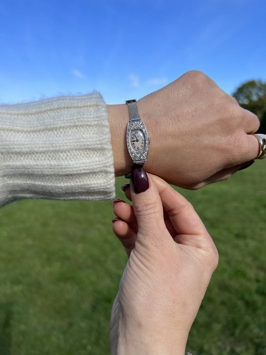 Patek Philippe Art Deco Old Cut Diamond Cocktail Watch 1920s