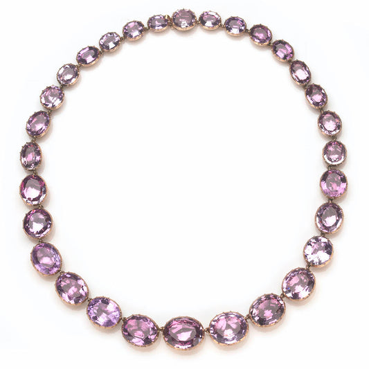 Antique Georgian Amethyst Riviere Necklace