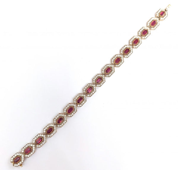 Vintage ruby and diamond bracelet