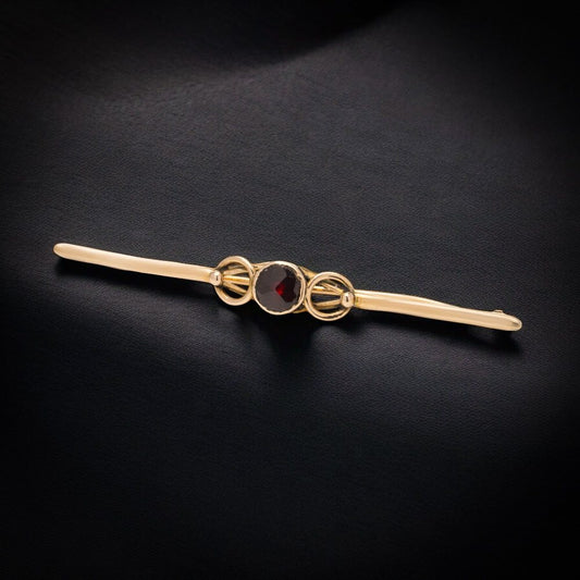 Antique Faberge brooch in gold. 