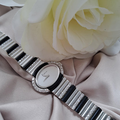 Vintage Kutchinsky Watch by Chopard with Onyx and Diamonds