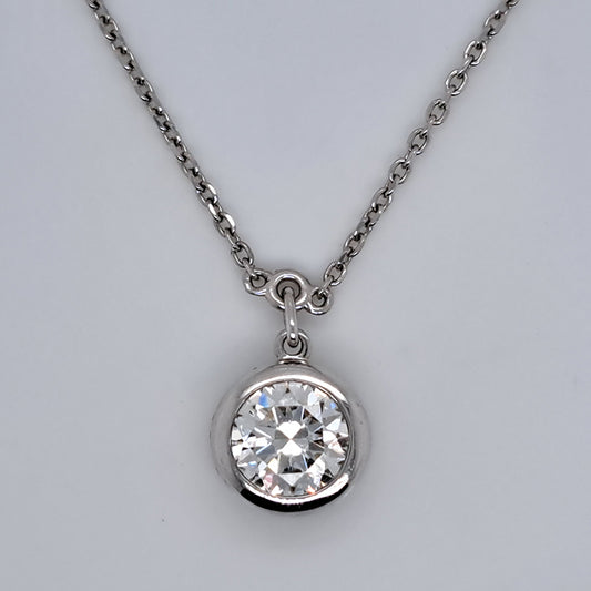 GIA Certified Boodles 1.20ct Diamond Solitaire Pendant in Platinum