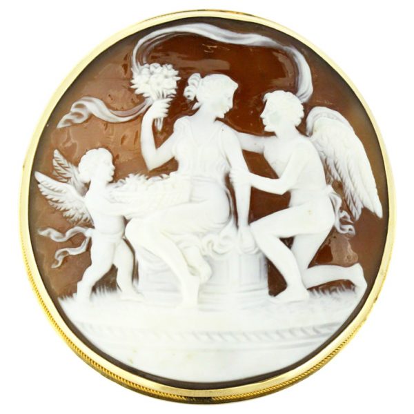 Victorian Carnelian Cameo Brooch, 15ct Yellow Gold, Circa 1870's