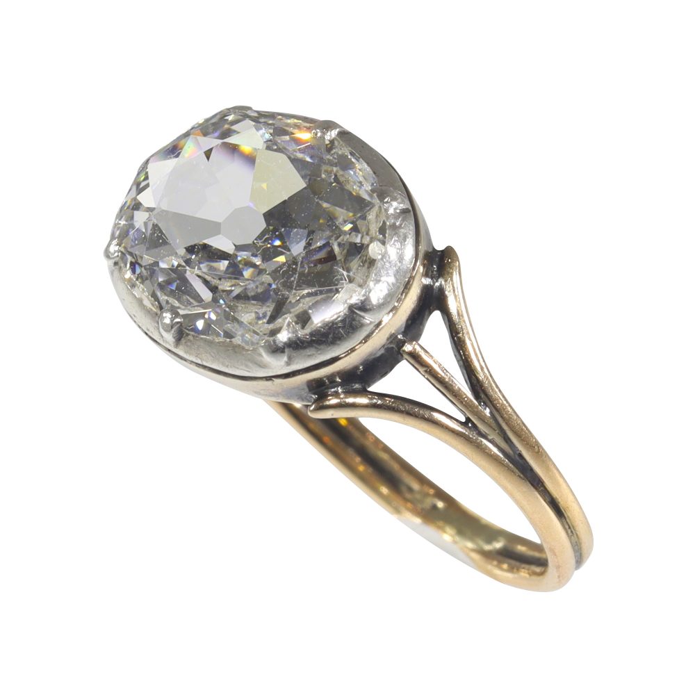 Antique Georgian 2.30ct Old Cut Diamond Solitaire Ring