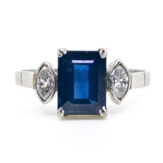 Vintage Sapphire and Diamond Ring
