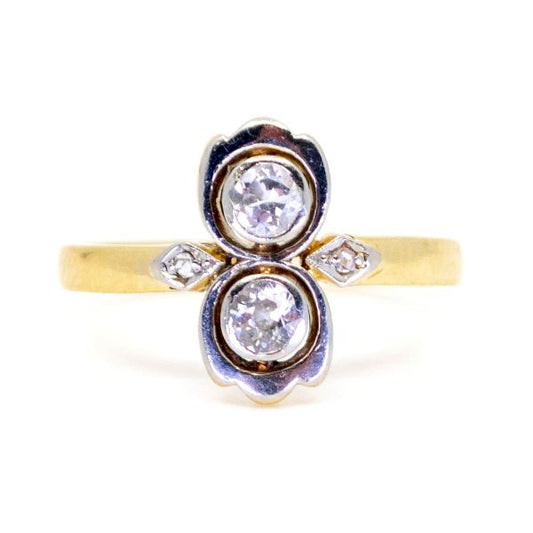 Antique Art Deco Two Stone Diamond Ring