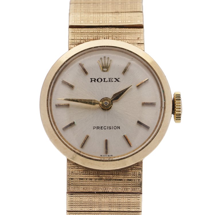 Vintage Rolex Precision 9ct Yellow Gold Ladies Watch, Circa 1960s