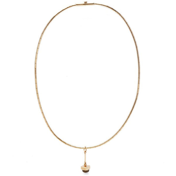 Vintage Cartier 18ct Yellow Gold Necklace 1ct Rough Diamond Pendant