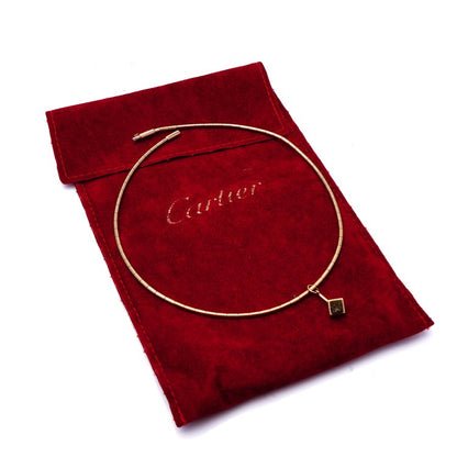 Vintage Cartier 18ct Yellow Gold Necklace 1ct Rough Diamond Pendant