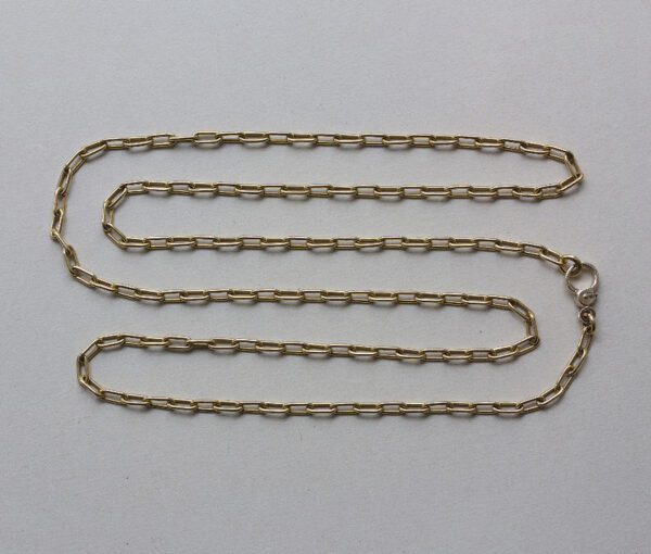Vintage Italian 18ct Yellow Gold Paperclip Chain Necklace by Pomellato; 84cm long 18ct yellow gold chain with paperclip links, secured with a large 18ct white gold clasp. Signed, Circa 1980