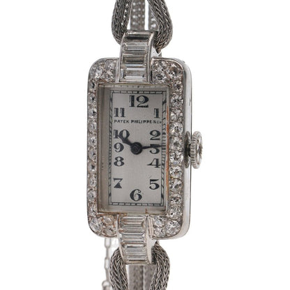 Patek Philippe Art Deco Diamond Platinum Watch