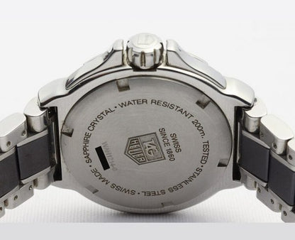 Tag Heuer Formula 1 Ladies Watch with Original Factory Set Diamond Bezel, on a ceramic and stainless steel bracelet with push button clasp