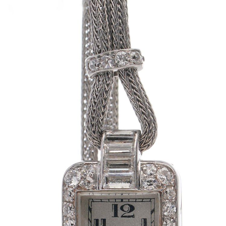 Patek Philippe Art Deco Diamond Platinum Watch
