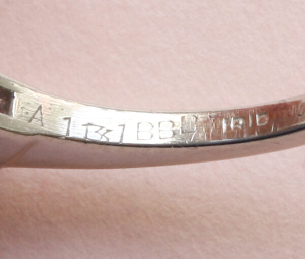 Bailey Banks and Biddle Vintage 12ct Rubelite and Diamond Square Ring