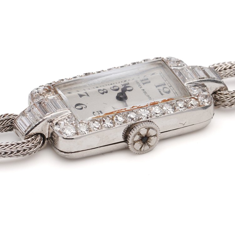 Patek Philippe Art Deco Diamond Platinum Watch