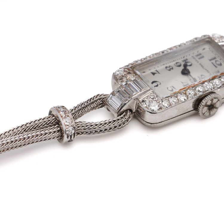 Patek Philippe Art Deco Diamond Platinum Watch