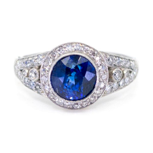 Vintage Sapphire and Diamond Ring