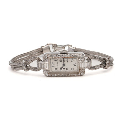 Patek Philippe Art Deco Diamond Platinum Watch