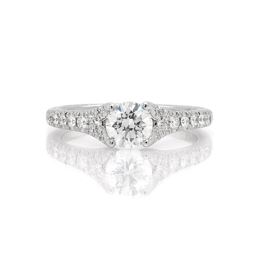 GIA Certified Diamond Solitaire Ring In Platinum