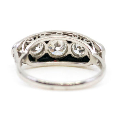 Vintage Onyx and Diamond Ring