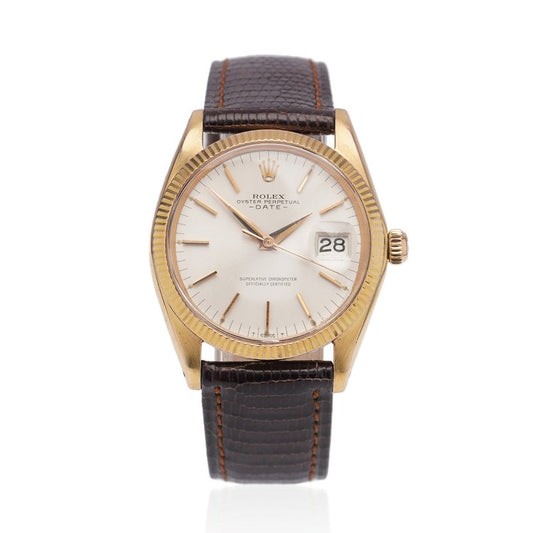 Vintage Rolex Oyster Perpetual Date 18ct Yellow Gold 34mm Automatic Watch, Ref 1503