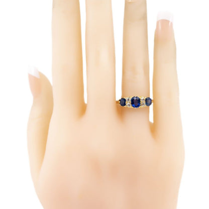 Antique Victorian Sapphire and Diamond Ring