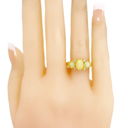 Antique Victorian Opal and Diamond Ring