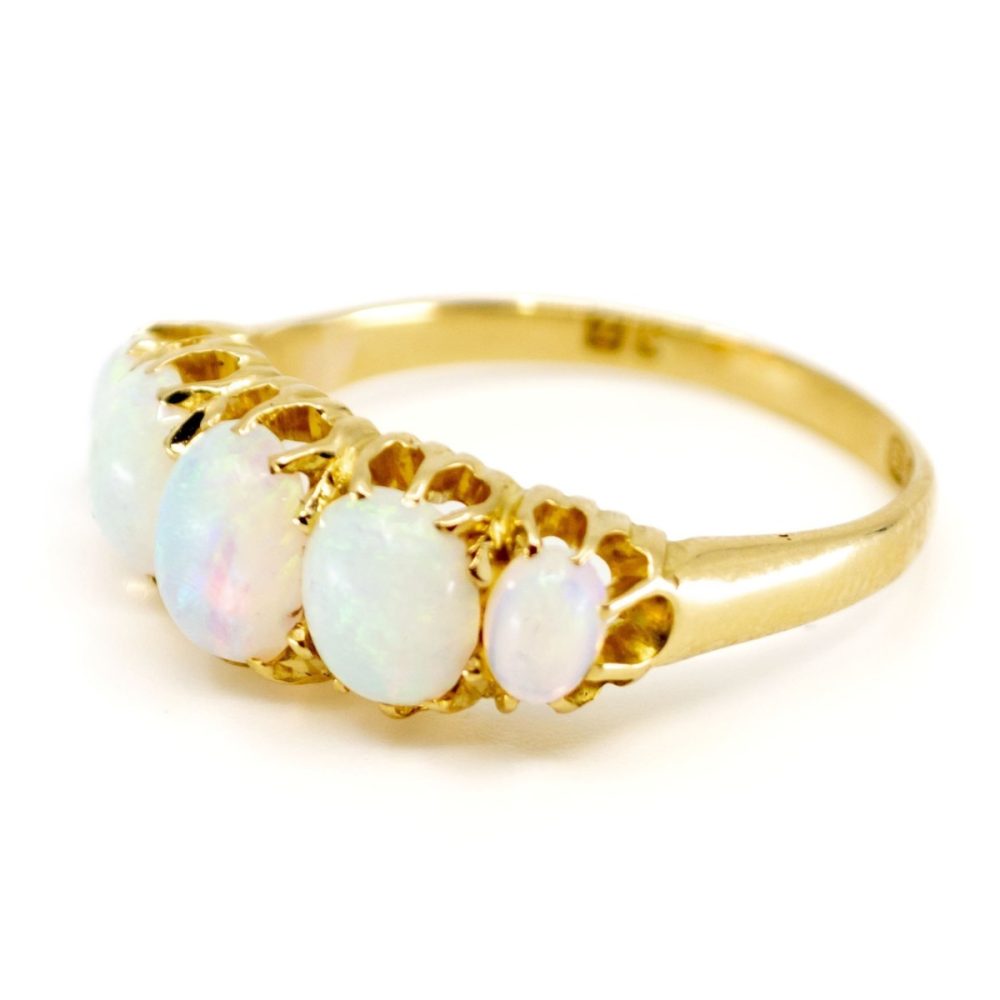 Antique Victorian Five Stone Opal Ring