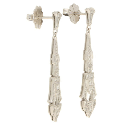 Art Deco Style Diamond Drop Earrings