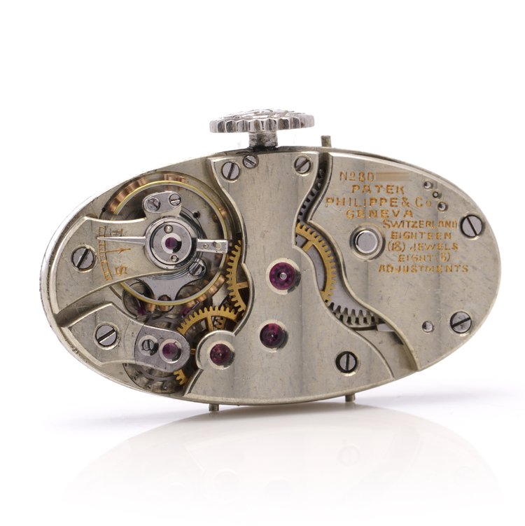 Art Deco 1920s Patek Philippe 0.66ct Old Cut Diamond Cocktail Watch Signed Manual Movement