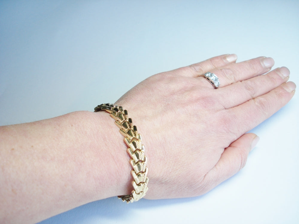 Vintage Gold Link Bracelet