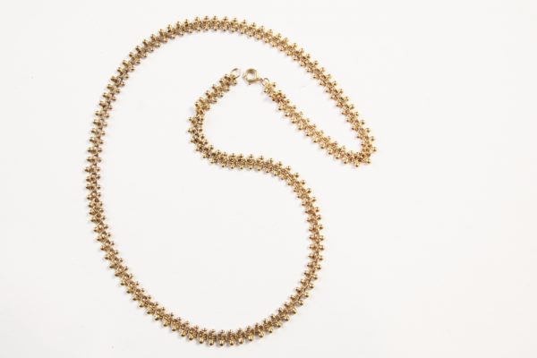 Warm Yellow Gold Fancy Link Necklace